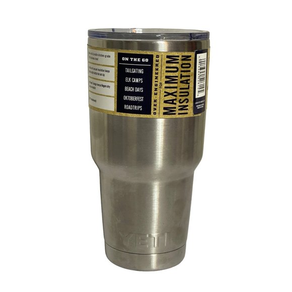 Yeti Dining New Yeti Rambler 3 Oz Tumbler Silver Lid Cold Drinks Insulated Stainless Steel